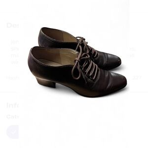 Jennifer Moore Vintage Lace Up Leather minimalist Mykonos Oxford loafers booties